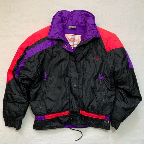 Edelweiss Skiwear Women's Ski Snow Puffer Jacket Down Insulated Size M Black - Picture 2 of 11